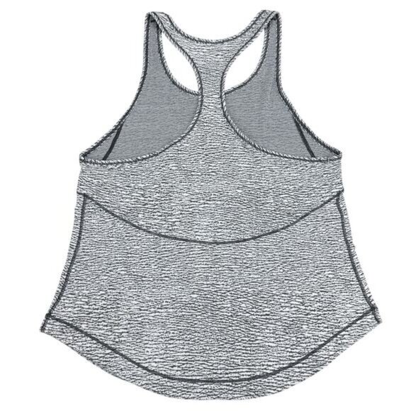 Lululemon Long Distance Tank In Sheer Luon Pebble Jacquard V1 White Black Size 6 - Picture 6 of 8